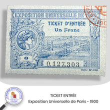 Charger l&#39;image dans la galerie, TICKET ENTRÉE -  Exposition Universelle de Paris - 1900
