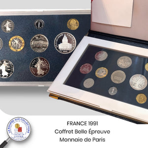 FRANCE 1991 - Coffret Belle Epreuve - BE - Monnaie de Paris - Les Francs de l'année