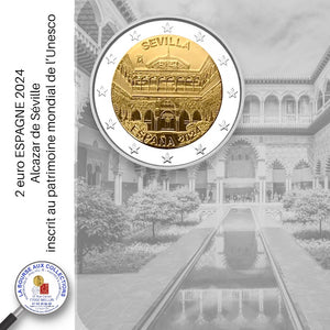 2 euro ESPAGNE 2024 - Alcazar de Séville, inscrit au patrimoine mondial de l’Unesco