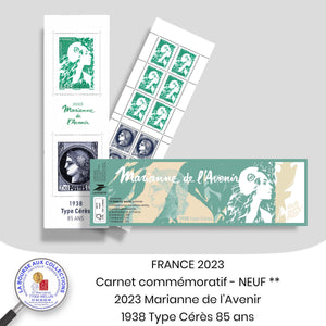 2023 - Y&T C1533 - Carnet commémoratif  Marianne de l'Avenir "1938 TYPE CERES 85 ANS" - Neuf **