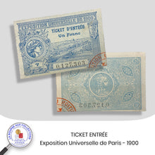 Charger l&#39;image dans la galerie, TICKET ENTRÉE -  Exposition Universelle de Paris - 1900
