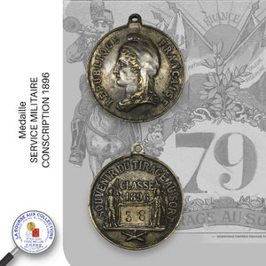 Médaille - SERVICE MILITAIRE - CONSCRIPTION 1896