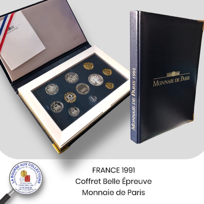 FRANCE 1991 - Coffret Belle Epreuve - BE - Monnaie de Paris - Les Francs de l'année