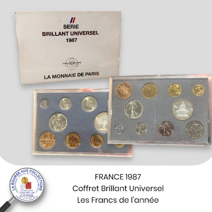 FRANCE - Coffret BRILLANT UNIVERSEL 1987 - La Monnaie de Paris