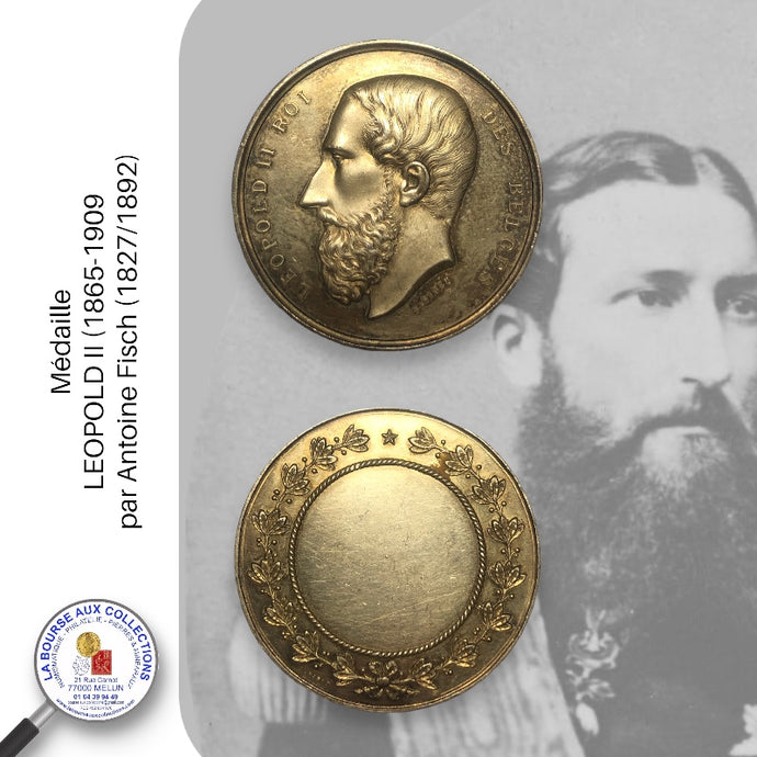 Médaille - LEOPOLD II (1865-1909) par Antoine Fisch (1827/1892)