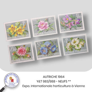 AUTRICHE 1964 - Y&T 983/988 - Exposition internationale d'horticulture à Vienne - NEUFS **
