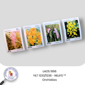 LAOS 1996  - Y&T 1233/1236 - Orchidées - NEUF **