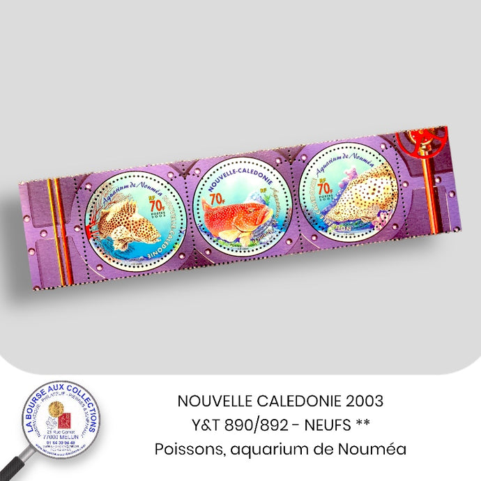 NOUVELLE-CALÉDONIE 2003 - Y&T 890/892 - Poissons, aquarium de Nouméa - NEUF **