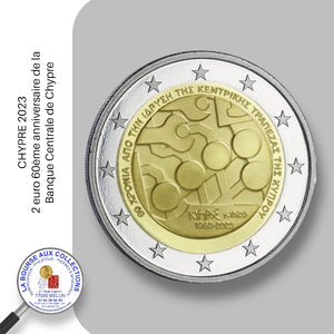2 euro CHYPRE 2023 - 60ème anniversaire de la Banque Centrale de Chypre