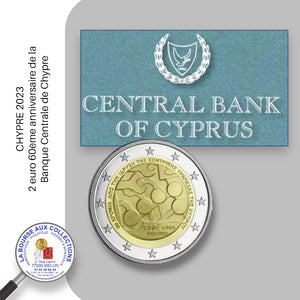 2 euro CHYPRE 2023 - 60ème anniversaire de la Banque Centrale de Chypre