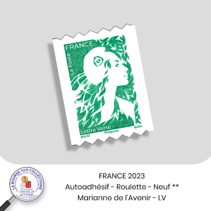 2023 -Y&T AA2361  -Marianne de l'Avenir - Roulette autoadhésive Lettre Verte