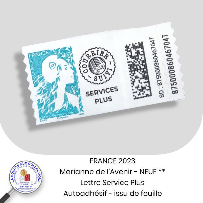 2023 - Y&T AA2359 - Marianne de l'Avenir - Timbre autoadhésif Lettre Service Plus - Issu de Feuille