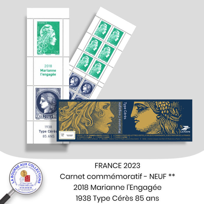 2023 - Y&T C1532 - Carnet commémoratif  Marianne l'Engagée 
