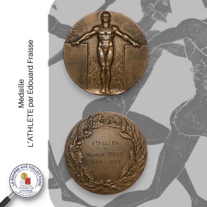 Médaille - L'ATHLETE, par Edouard Fraisse (1880/1945)