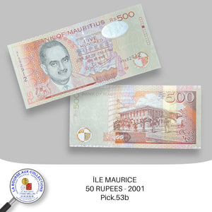 ÎLE MAURICE - 50 RUPEES - 2001 - Pick.53b - NEUF/UNC