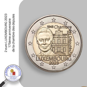 2 euro LUXEMBOURG 2023 -  175ème anniversaire de la chambre des députés.