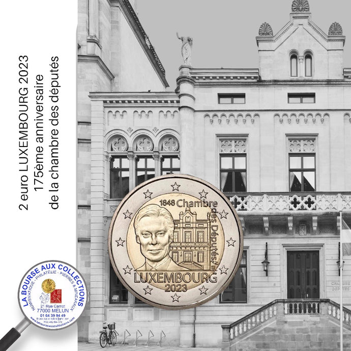 2 euro LUXEMBOURG 2023 -  175ème anniversaire de la chambre des députés.