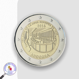 2 euro ANDORRE 2016 - 50ème anniversaire du décret de la Nouvelle Réforme de 1866 / La Bourse aux Collections Numismate Melun
