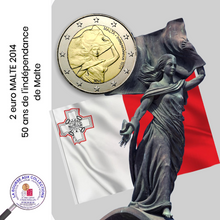 Charger l&#39;image dans la galerie, 2 euro MALTE 2014 - 50 ans de l&#39;indépendance de Malte
