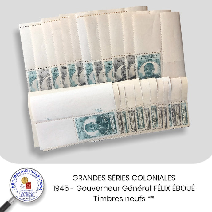 GRANDES SÉRIES COLONIALES - 1944 Gouverneur général Félix Eboué - Neufs **