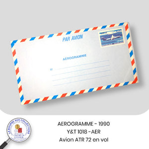 AEROGRAMME - 1990 - Y&T 1018-AER - 4 F. 20  Avion ATR 72 en vol - NEUF **