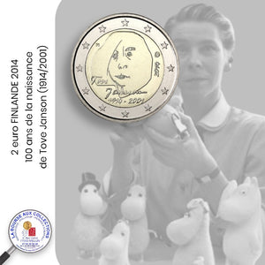 2 euro FINLANDE 2014 - 100 ans de la naissance de Tove Janson (1914/2001)