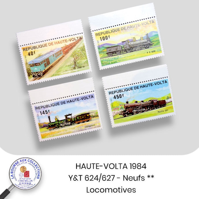 HAUTE-VOLTA 1984 - Y&T 624/627 - Locomotives - Neuf **