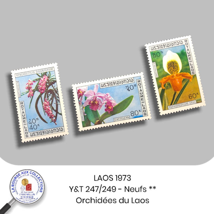 LAOS 1972 - Y&T 247/249 - Orchidées du Laos- NEUF **