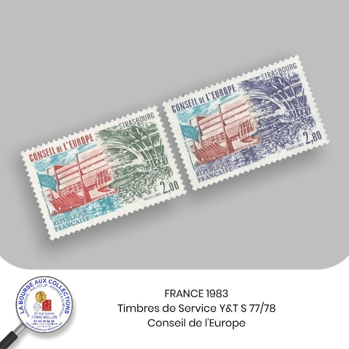 1983 - Y&T S 77/78 - Conseil de l'Europe, type de 1981 - Neuf **