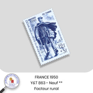 1950 - Y&T 863 - Journée du timbre / Facteur rural -  Neuf **