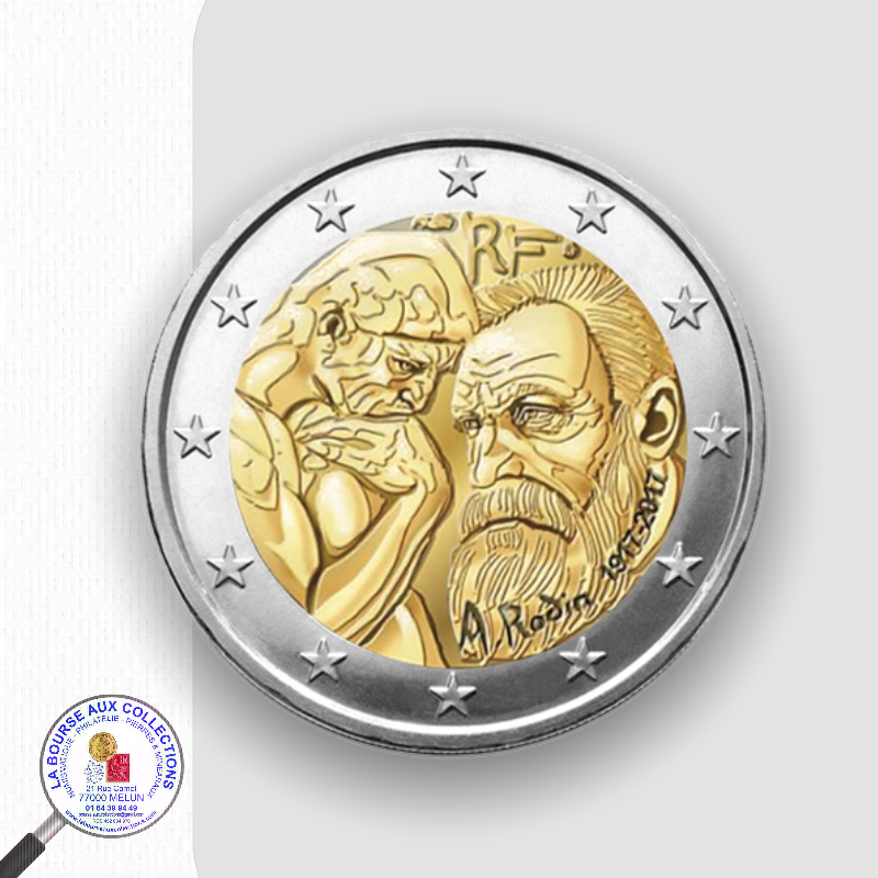 Pièce 2 € 2017 Auguste RODIN - Pièces euros France - Propulsé par E-majine