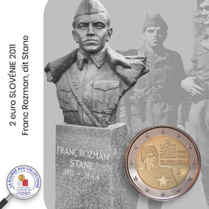 2 euro SLOVENIE 2011 - 100 ans de la naissance du héros national Franc Rosman