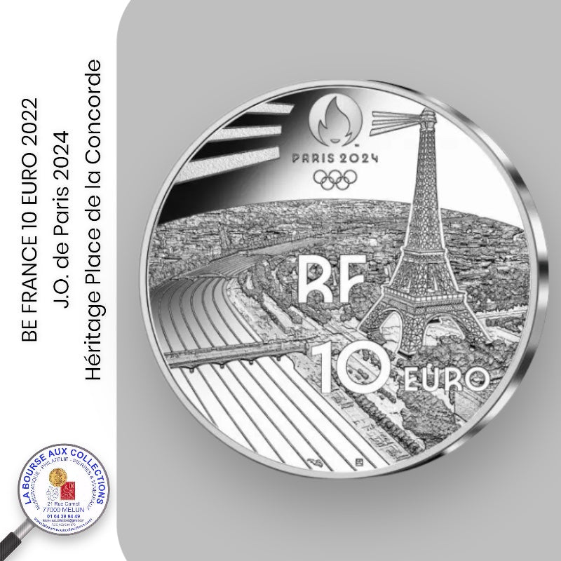 Paris 2024 Jogos Olímpicos - Place de la Concorde - Moeda de € 10 dinheiro  - seja 2022 –