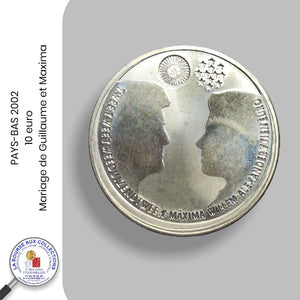10 euro PAYS-BAS 2002 - Mariage de Guillaume et Maxima - UNC