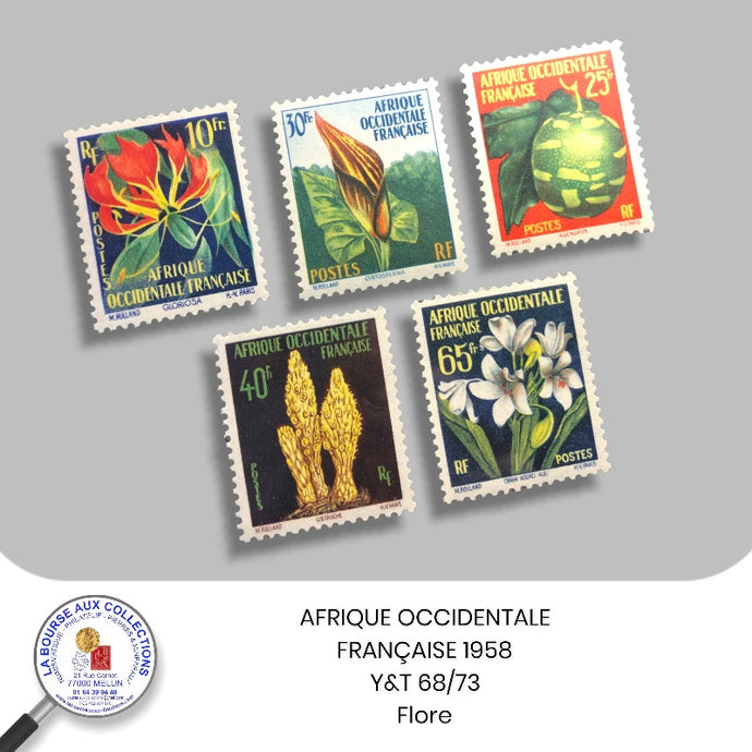 AFRIQUE OCCIDENTALE FRANCAISE 1958 – Y&T 68/72 - Flore - Neufs **