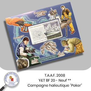 T.A.A.F. 2008 - Y&T BF 20 - Campagne halieutique "Poker" - Neuf **