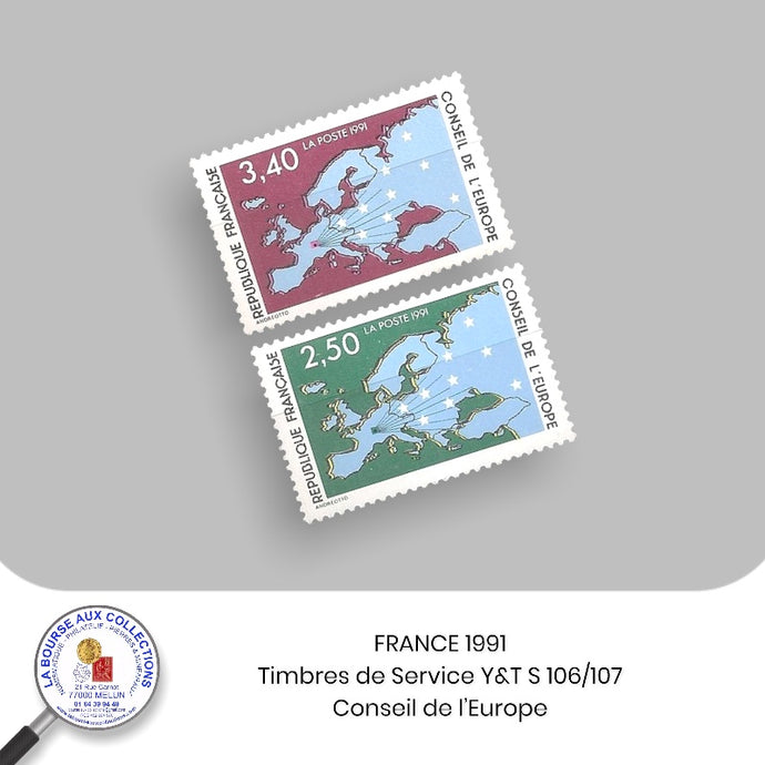 1991 - Y&T S 106/107 - Conseil de l'Europe - Neuf **