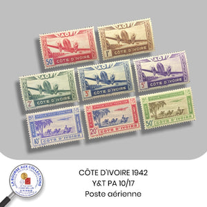 COTE D'IVOIRE 1942 – Y&T PA 10/17 - Poste aérienne - Neufs **