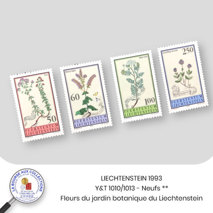 LIECHTENSTEIN 1993 - Y&T 1010/1013 - Fleurs du jardin botanique du Liechtenstein - Neufs **