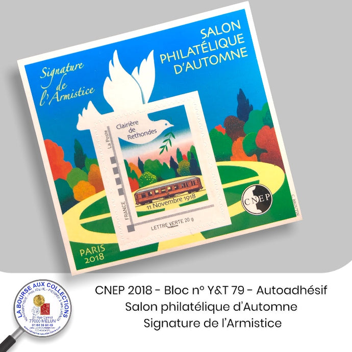 CNEP 2019 - Bloc n° Y&T 79 - Autoadhésif - Salon philatélique d'Automne - Signature de l'Armistice
