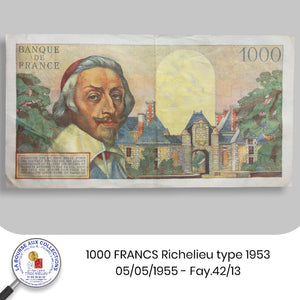 1 000 FRANCS Richelieu type 1953 - 05/05/1955 - Fay.42/13