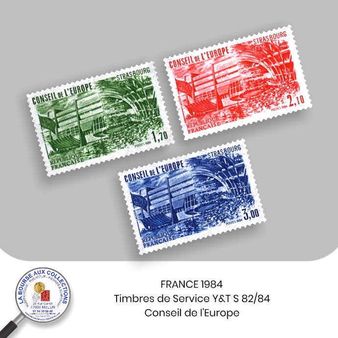 1984 - Y&T S 82/84 - Conseil de l'Europe, type de 1981 - Neuf **