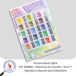 Personnalisés 2004 - Y&T F3688Ba - Marianne du 14 Juillet / Vignette La Bourse aux Collections - NEUF **