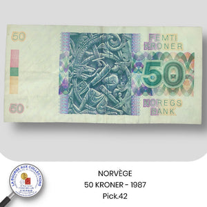NORVEGE - 50 KRONER - 1987 - Pick.42
