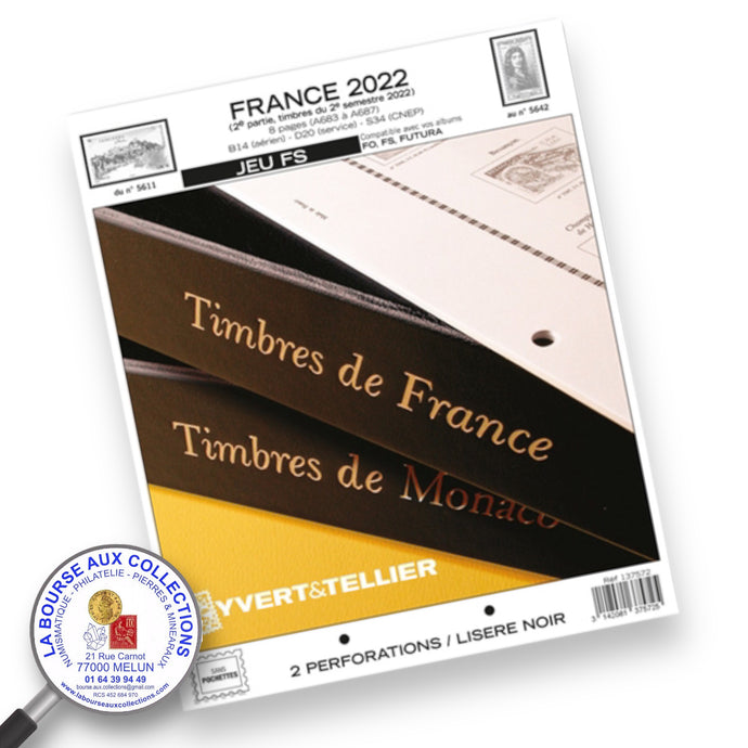 Yvert & Tellier -  Jeu France FS 2022 - 2ème semestre