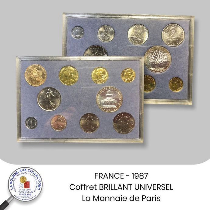 FRANCE - Coffret BRILLANT UNIVERSEL 1987 - La Monnaie de Paris