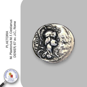 PLAETORIA - M. Plaetorius M. f. Cestianus - DENIER, 67 av. J.C., Rome
