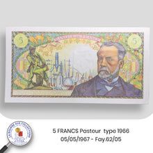 Charger l&#39;image dans la galerie, 5 FRANCS Pasteur type 1966 - 05/05/1967. Fay.61/05
