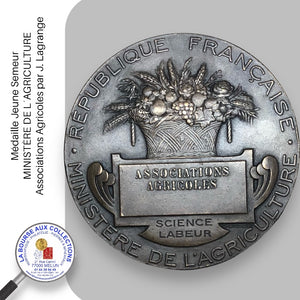 Médaille Jeune Semeur - MINISTÈRE DE L´AGRICULTURE / Associations Agricoles par J. Lagrange