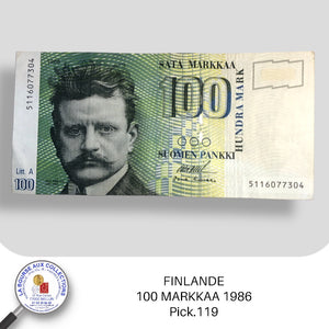 FINLANDE - 100 MARKKAA 1986 - Pick.119